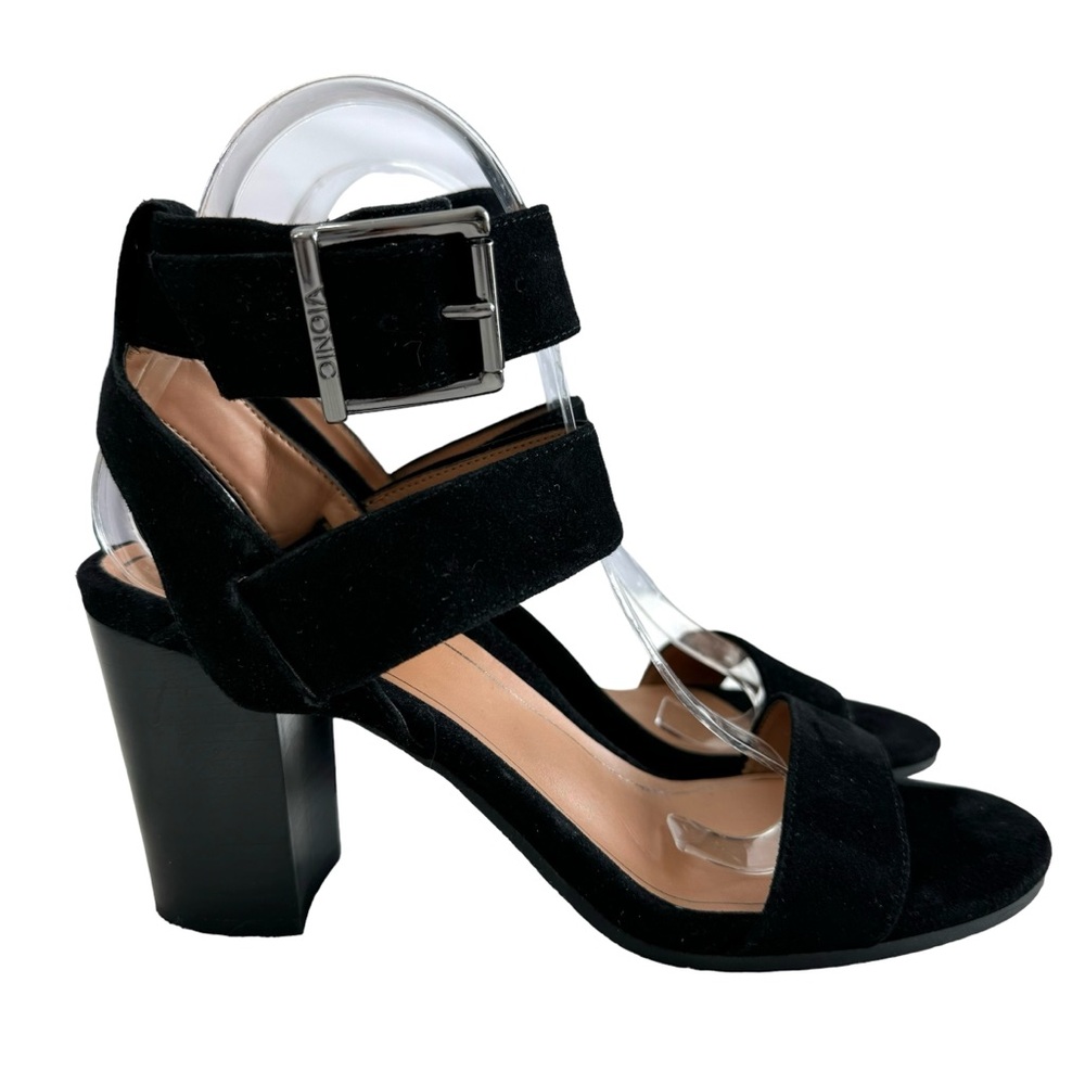 Vionic Sofia Black Suede Ankle Strap Block Heeled… - image 2